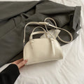 Korean style square shell shoulder bag for women in PU leather with colour and strap options