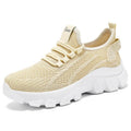 Women's Flyknit sneakers in white colour with round toe and lace-up front
