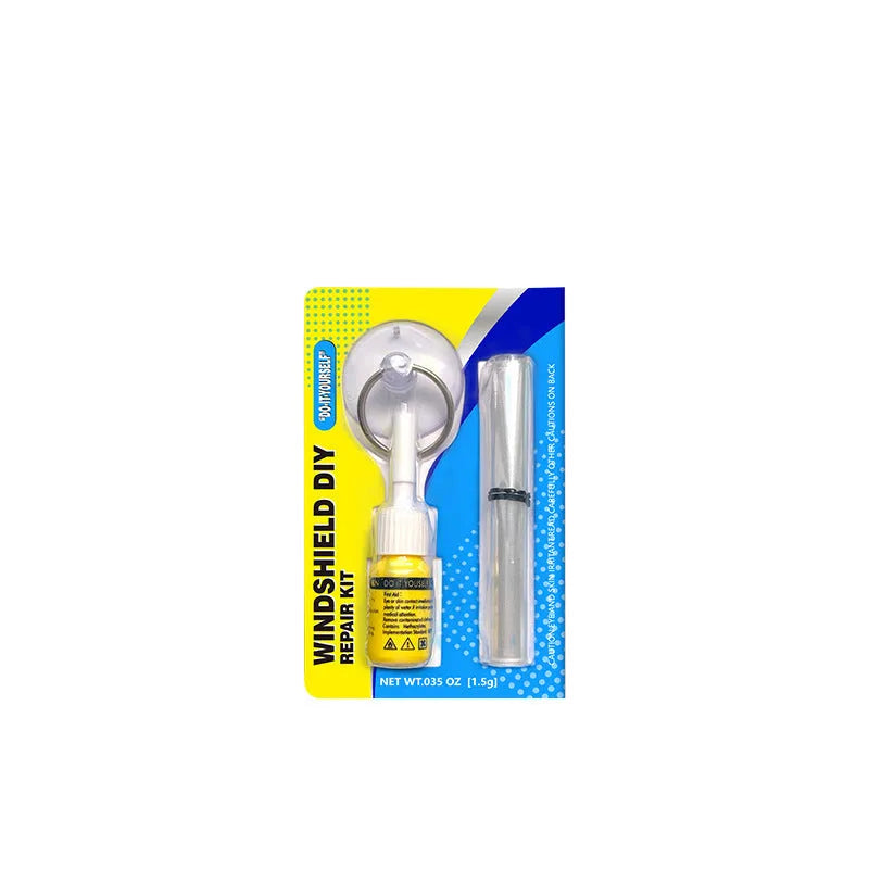 Plastic car windshield crack repair tool with glass corrector for DIY automotive damage repair