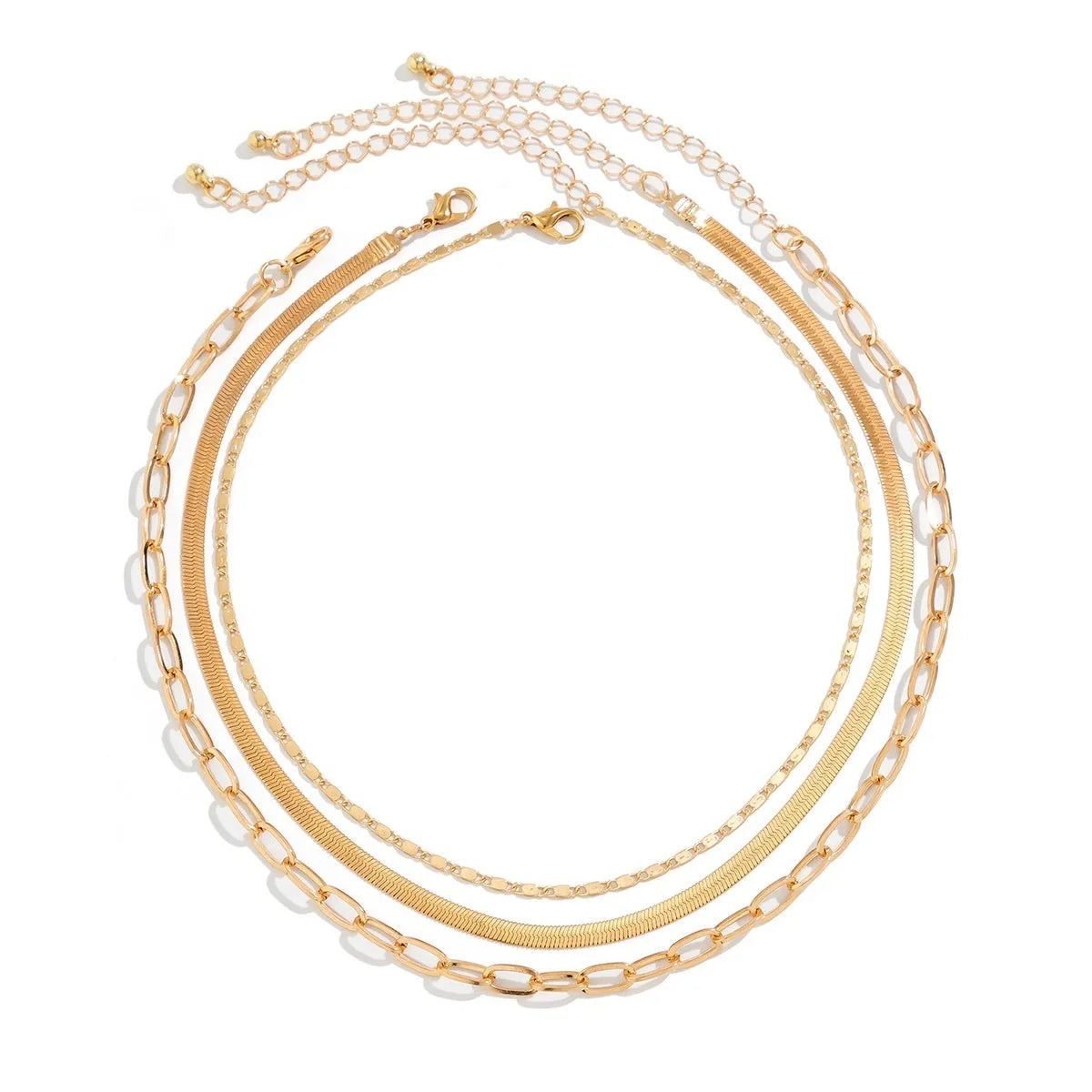 Alloy heart pendant necklace on metal snake bone chain with electroplated finish