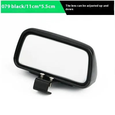 Car rear view wide angle convex blind spot mirror in black plastic housing