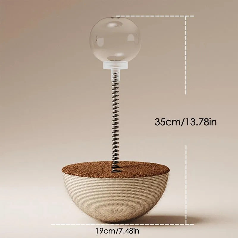 Auto-balancing cat interactive feeder toy with slow feeding mechanism in three designs