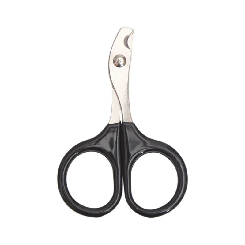 Professional pet nail clippers with stainless steel blade and coloured rubber-grip handle for dogs and cats