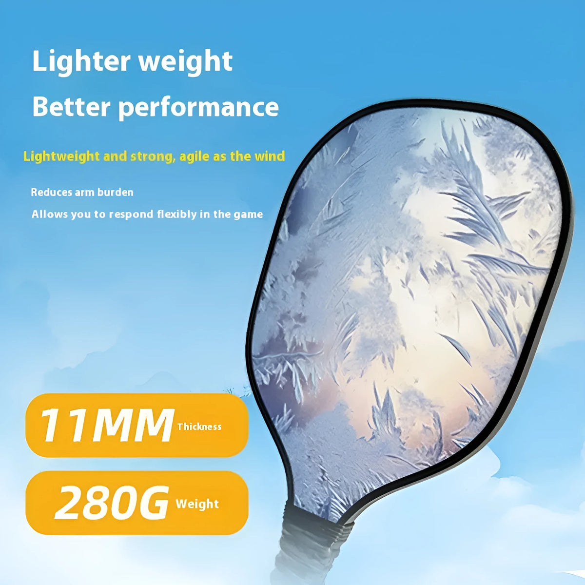 Wooden racket set 400x192x11mm in Starry Night Ancient Town colour finish