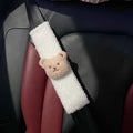 Cartoon bear design plush sleeve cover for child car seat belt shoulder strap