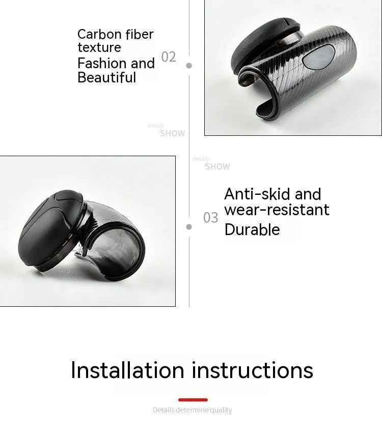Black silicone steering wheel assist ball for single-handed driving control