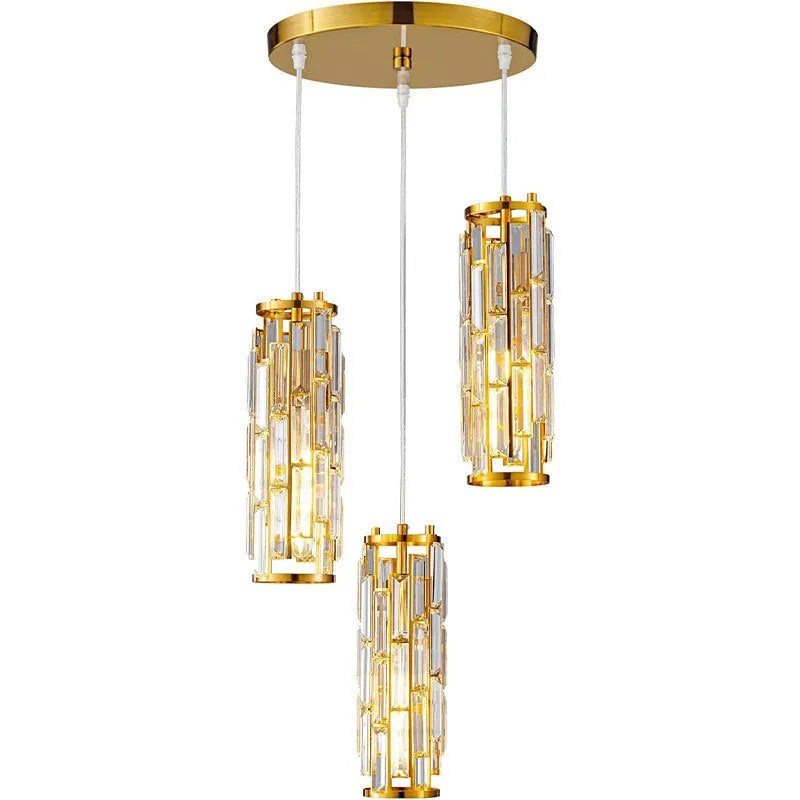 Industrial style LED single head droplight in black, chrome, or gold finish for bedside or restaurant lighting