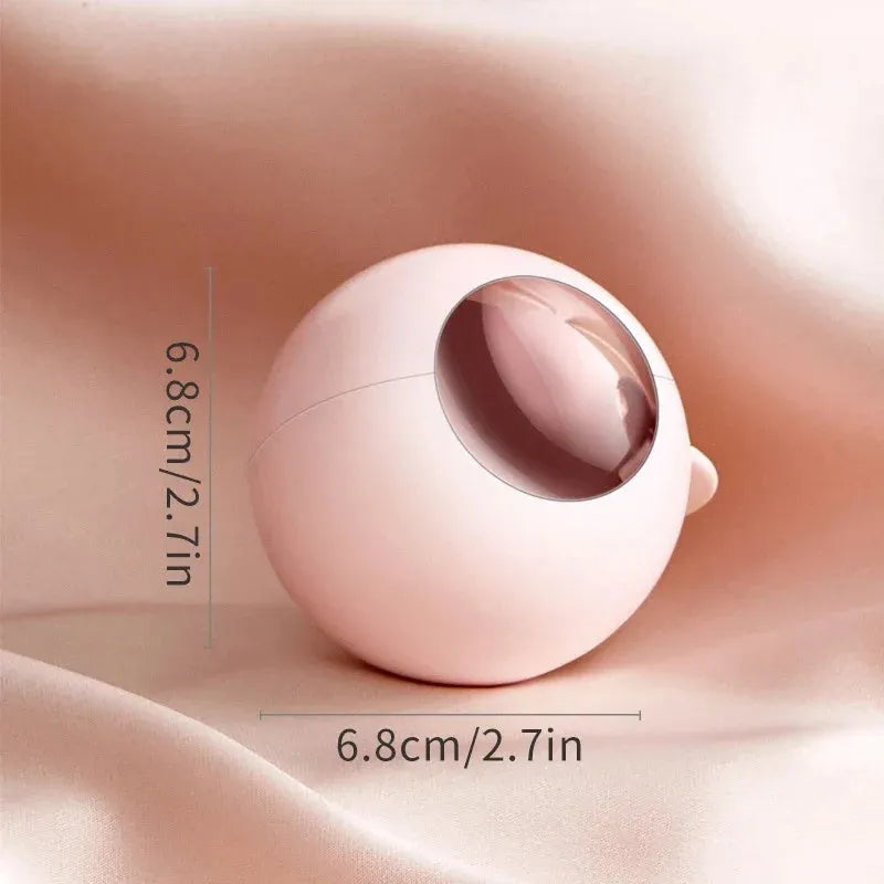 ABS plastic hair removal ball lint roller with handle in white gold colour