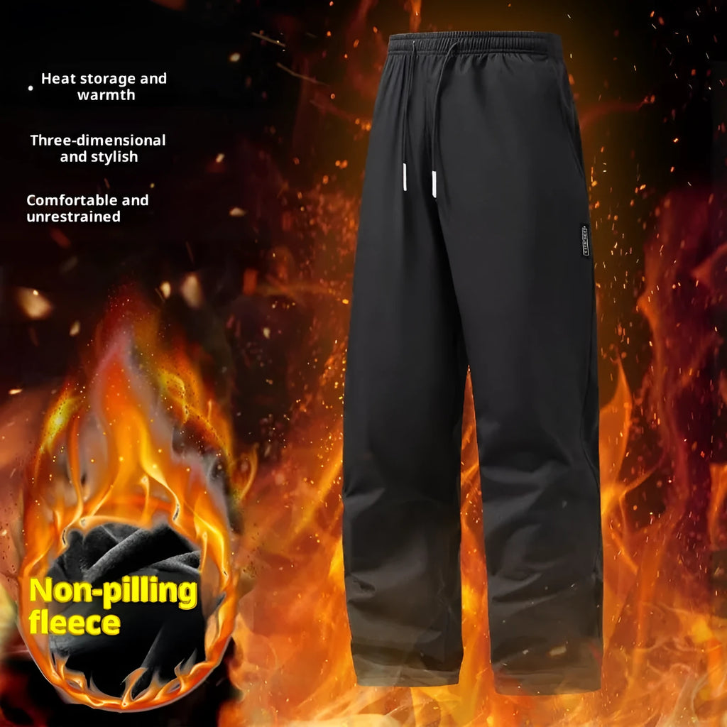 Korean style casual long straight trousers in dark gray, flat lay view, lint-free fabric, straight leg cut, sizes up to 5XL.