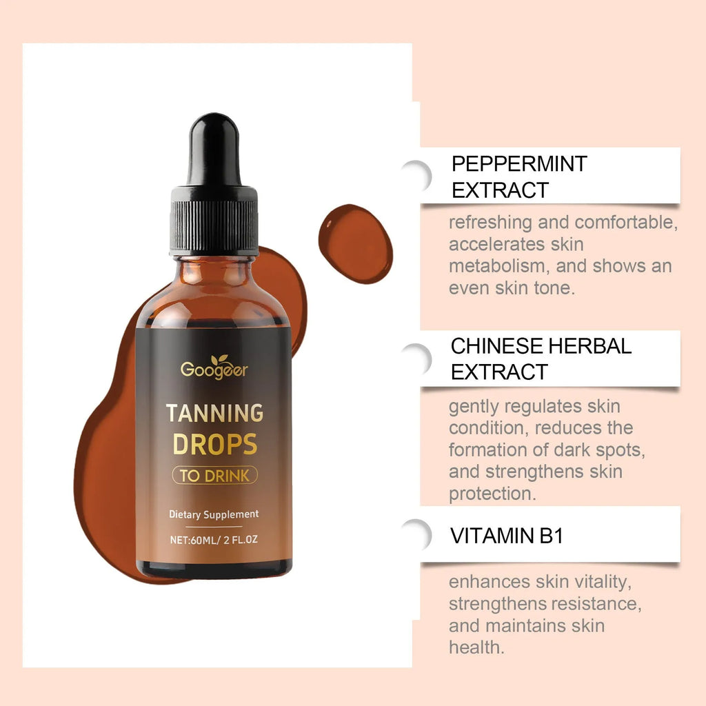 Googeer 60ml tanning drops bottle for face and body tanning treatment
