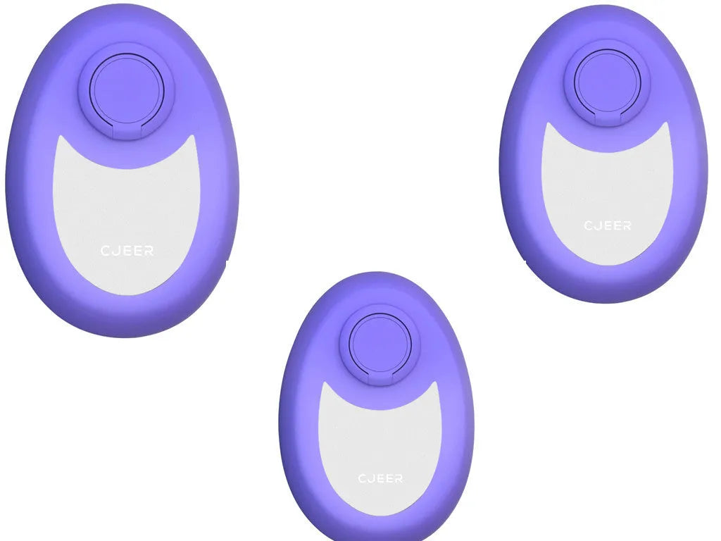 CJEER crystal hair removal device with nano-glass surface and metal finger ring in green purple black colours