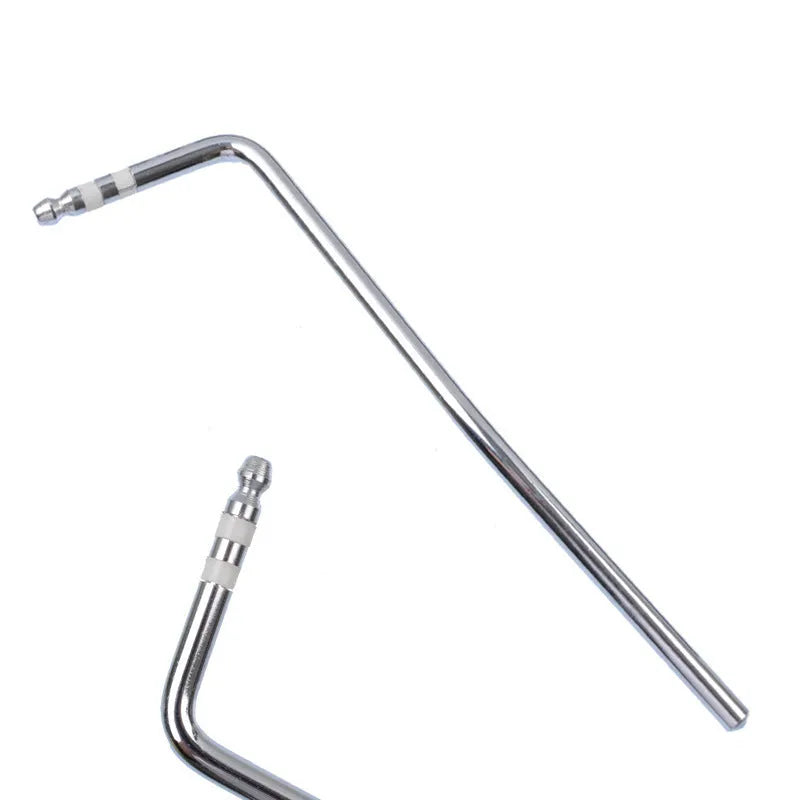 A metal guitar tremolo arm in a choice of black, blue, gold, or silver finishes.