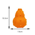 Natural rubber stuffable dog toy with long strap for fetch and treat dispensing