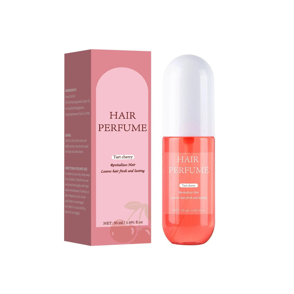 Sour Cherry Hair Care Perfume 50ml bottle with spray mechanism for fragrance application