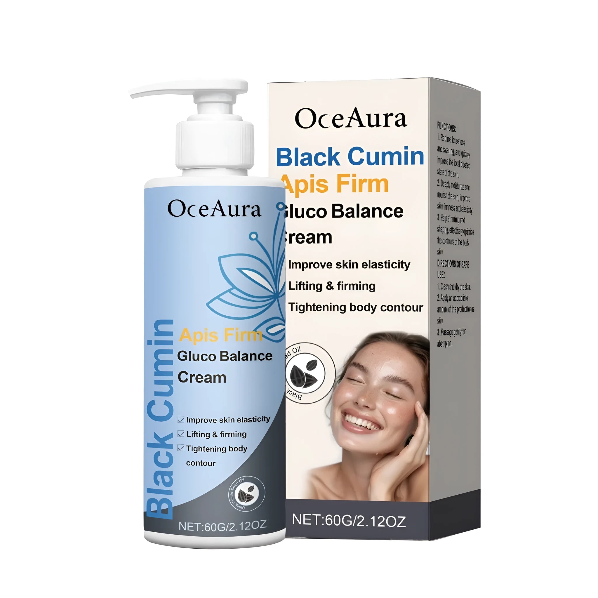 60g tube of Black Cumin Apis Firm Gluco Balance Soothing Slimming Cream