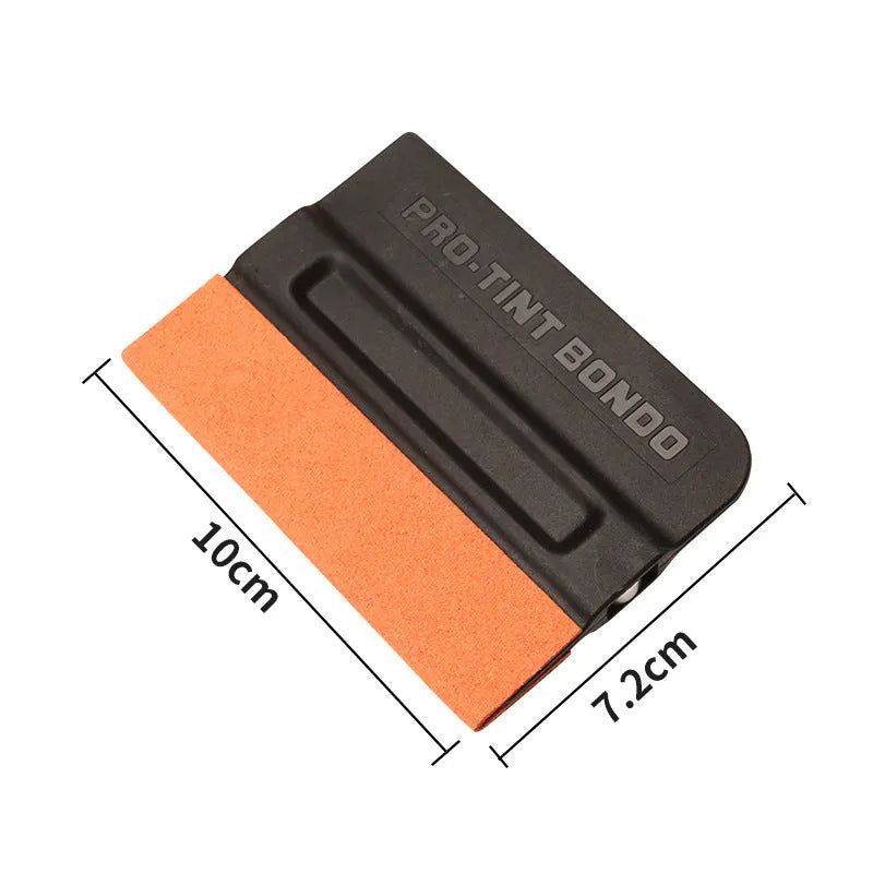 Car film scraper tool with magnetic ABS handle and four interchangeable heads for vinyl wrap installation