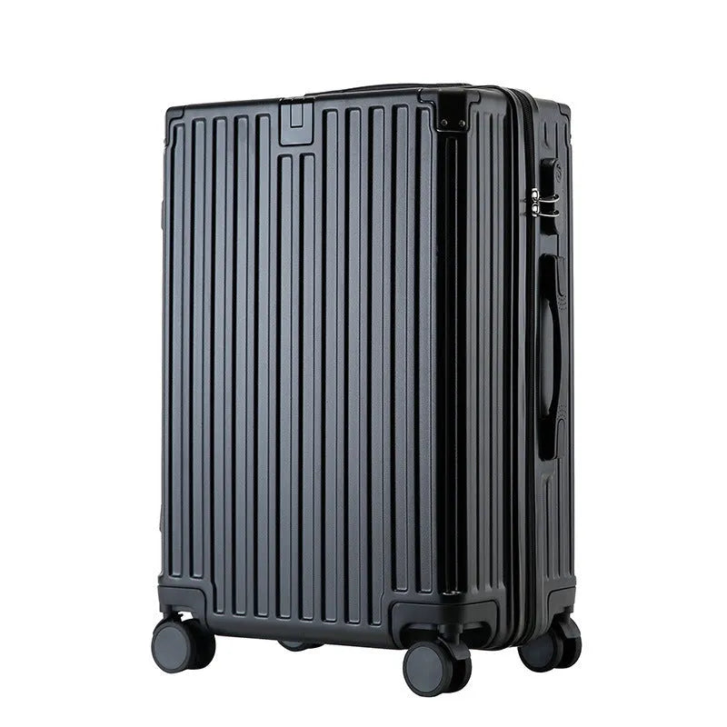 Hard shell aluminium frame luggage in avocado green with USB port and universal wheels.