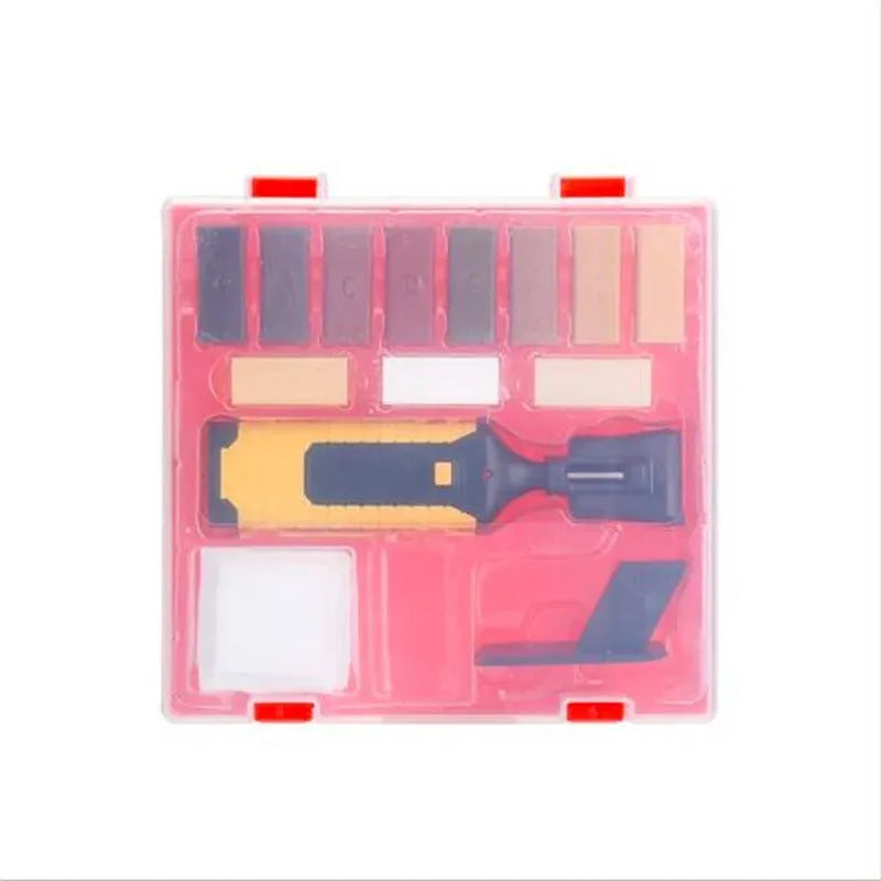 Manual floor repair tool with coloured handle options for DIY tile repairs