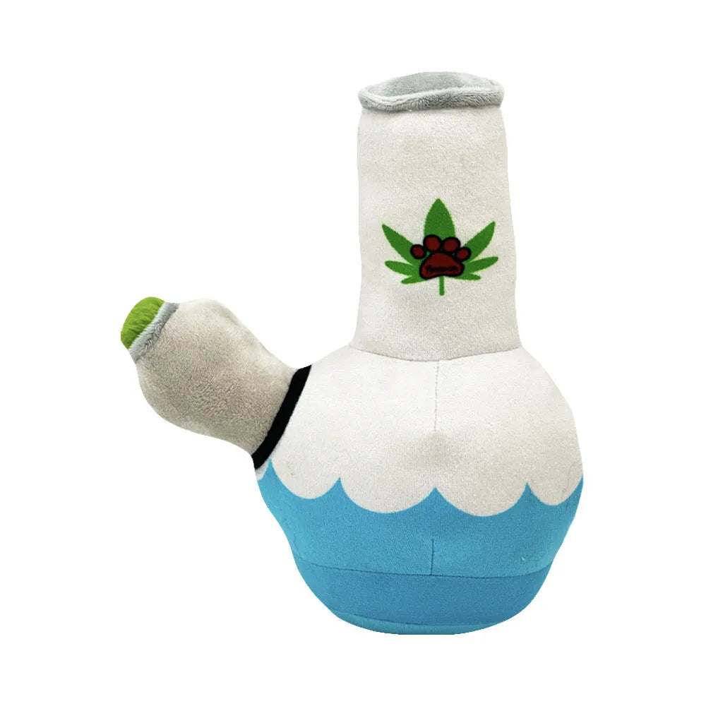 24cm kettle-shaped plush dog toy with sound feature in picture style pattern