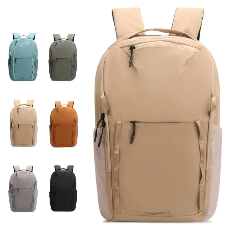 Waterproof briefcase style backpack in Taslan composite cloth with curved shoulder strap