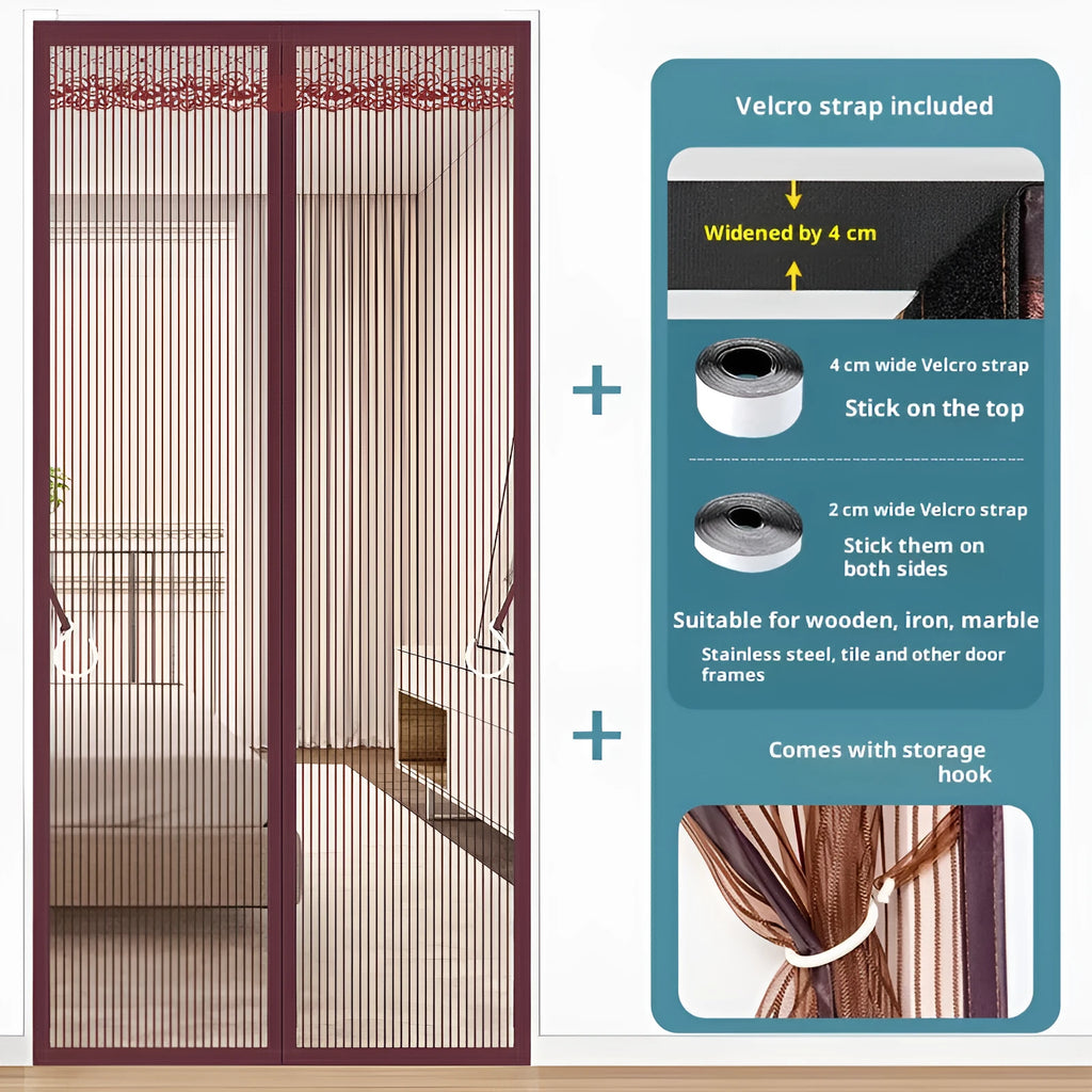 Coffee door curtain with Velcro fixing, 90x230cm, shown in solid or striped modern simplicity style