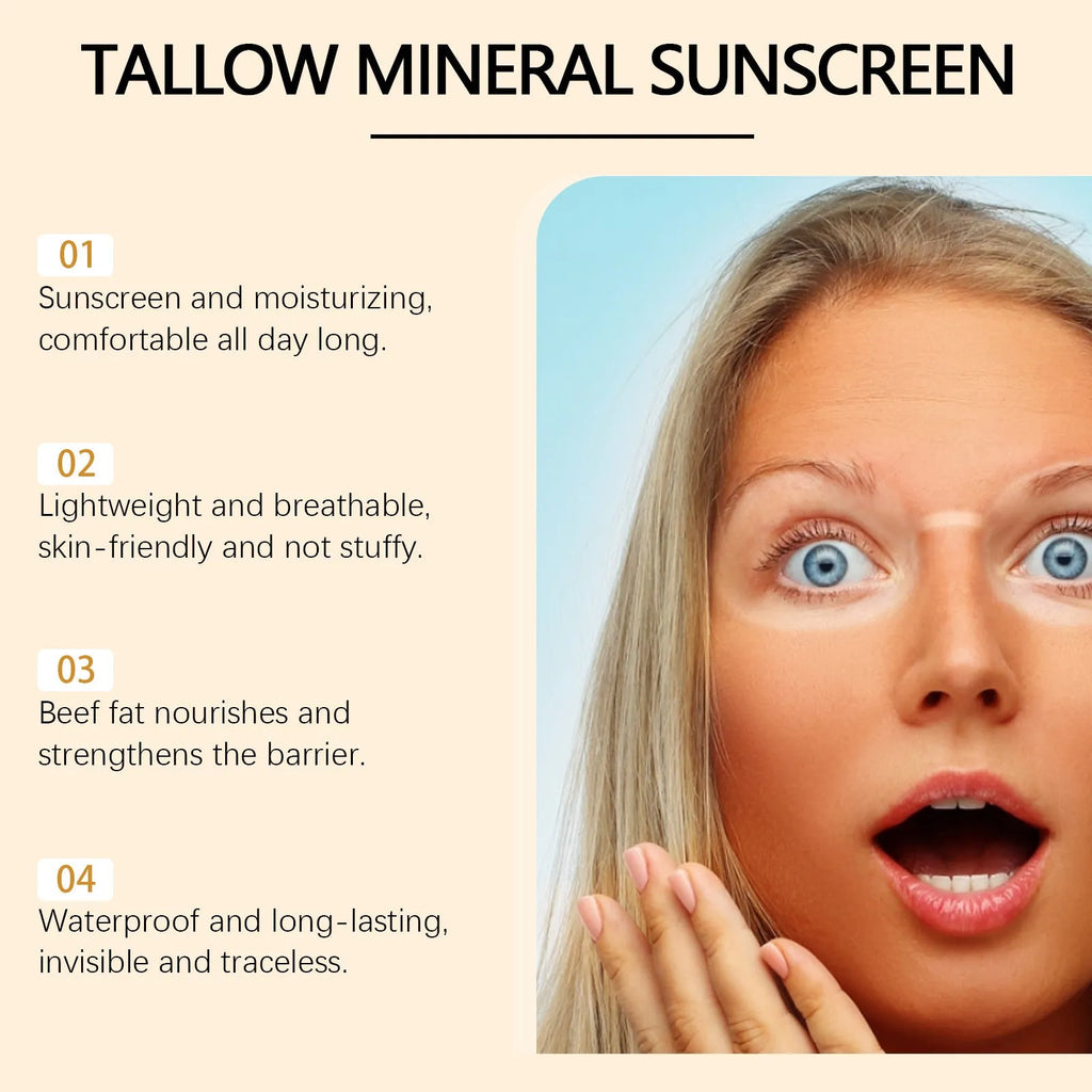 60g tube of cow fat moisturising sunscreen SPF 50+ with mineral protection
