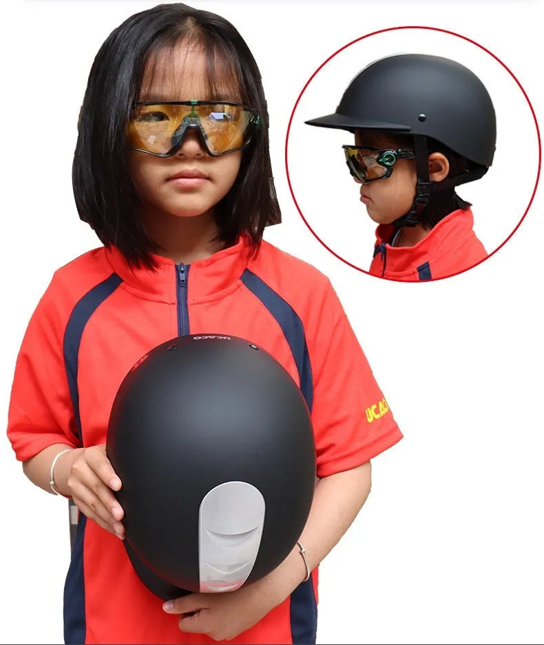 Equestrian riding helmet in multiple colour options with ABS shell and EPS lining