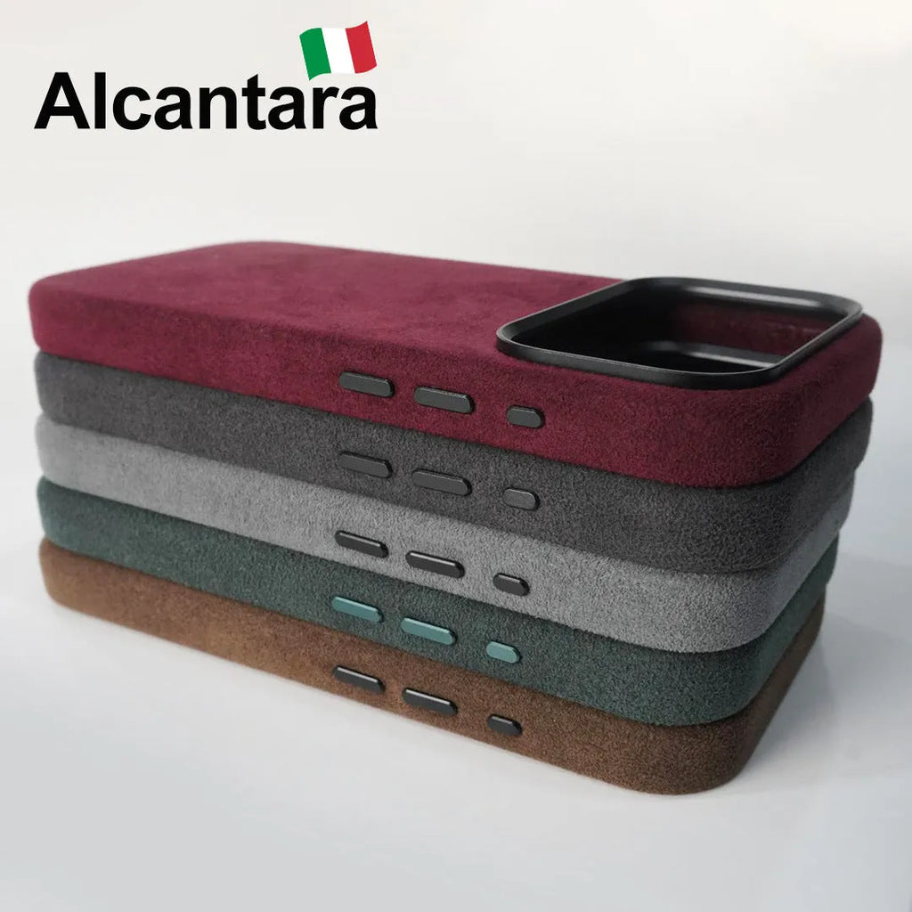 Alcantara shockproof magnetic phone case for iPhone 17 Pro Max Air in multiple colour options