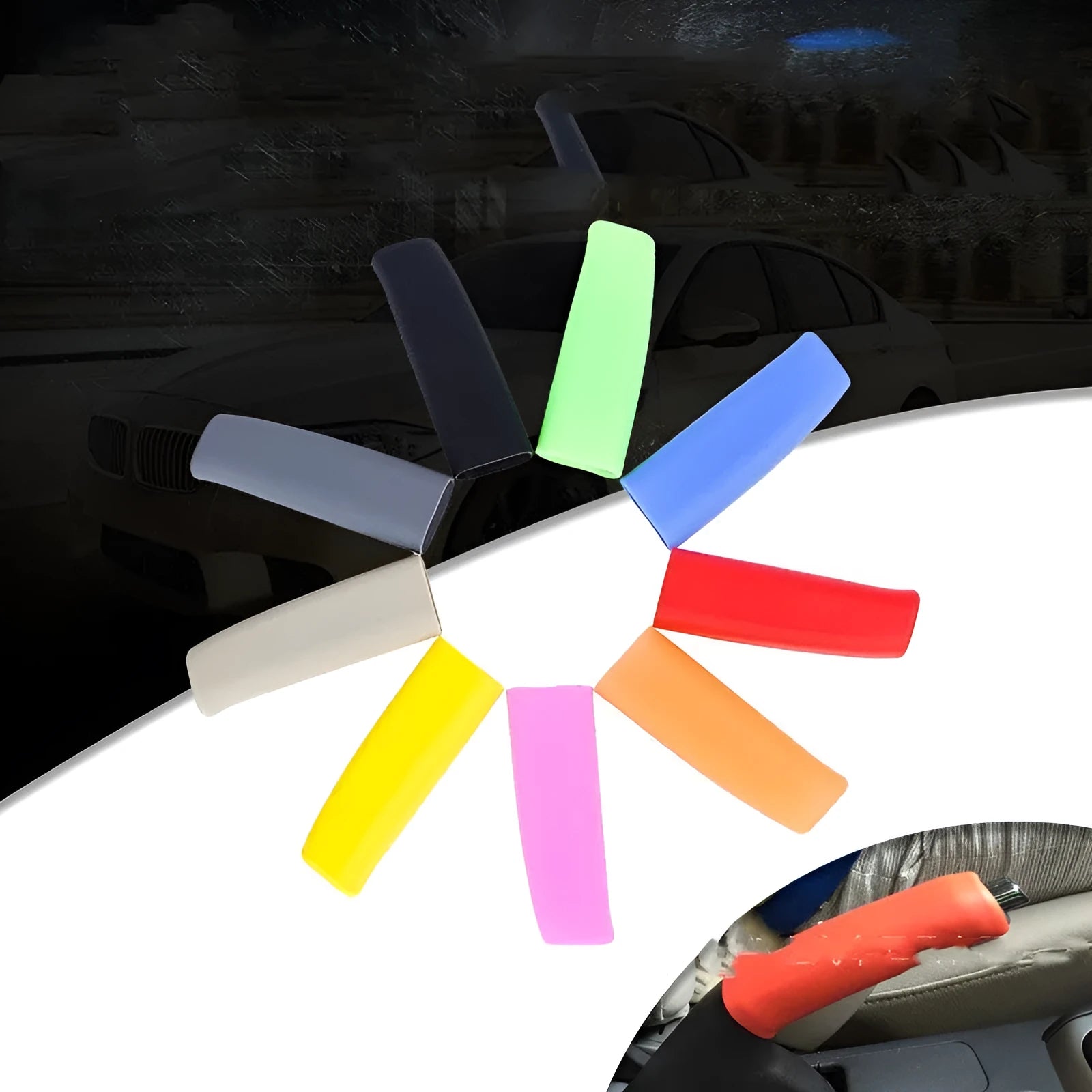 Universal silicone handbrake sleeve in five colours for manual and automatic cars