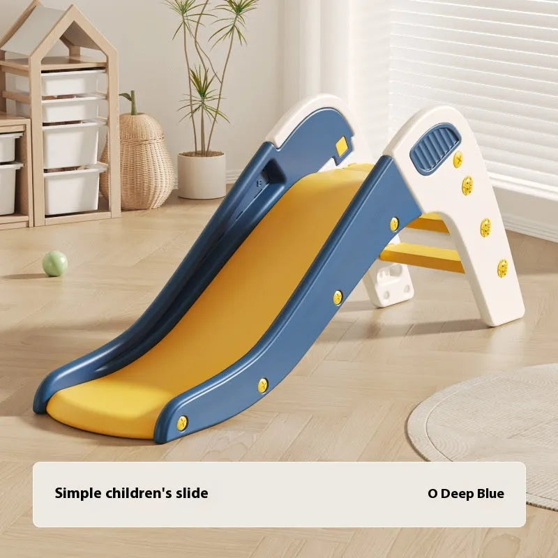 Small plastic baby slide for toddlers under 3 years in blue, yellow, brown, or grey colour options