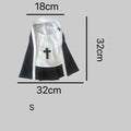 Black and white nun costume for small medium dogs with cloak design