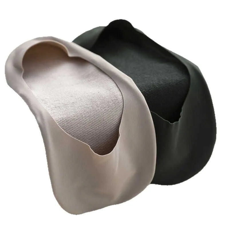 Men's solid colour cotton invisible ankle socks shown in multiple colours including black, white, and brick red.