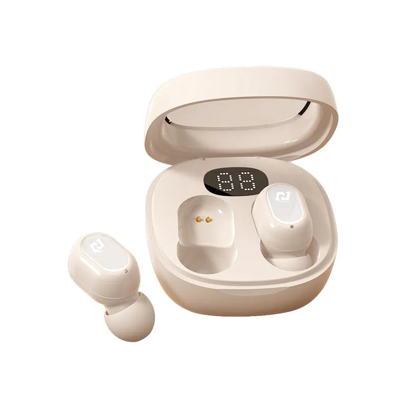 E10 wireless Bluetooth headset mini in in-ear style with digital display, available in multiple colours