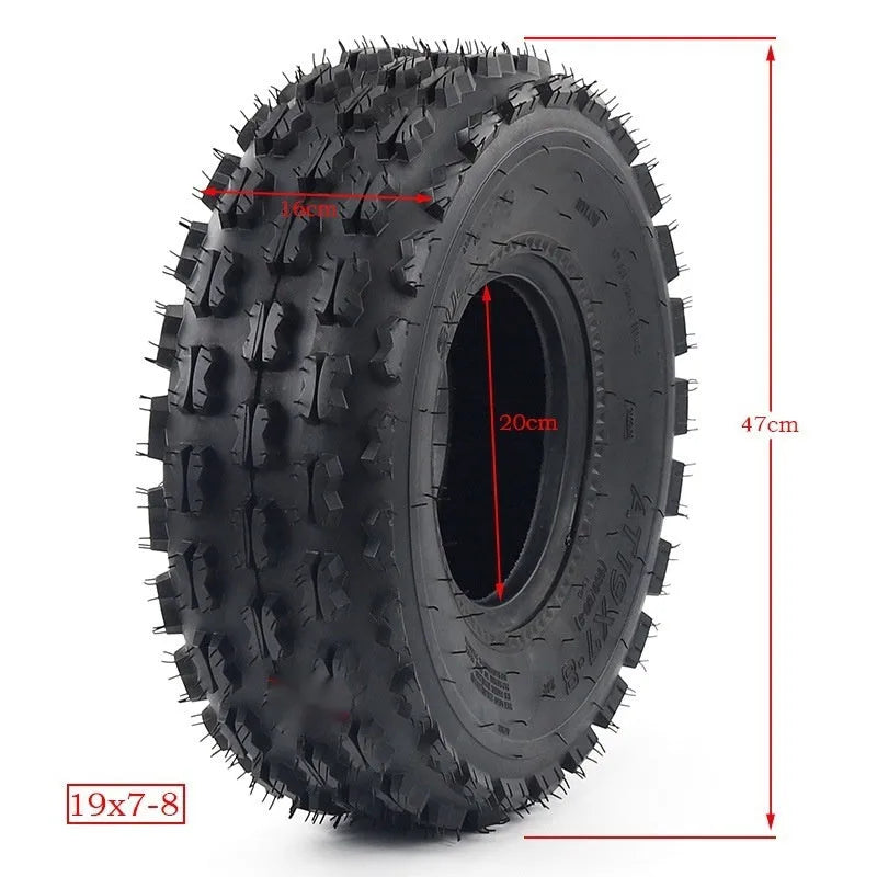 8-inch Pansy ATV vacuum tire for front wheel 19x7-8 or rear wheel 18x9.5-8