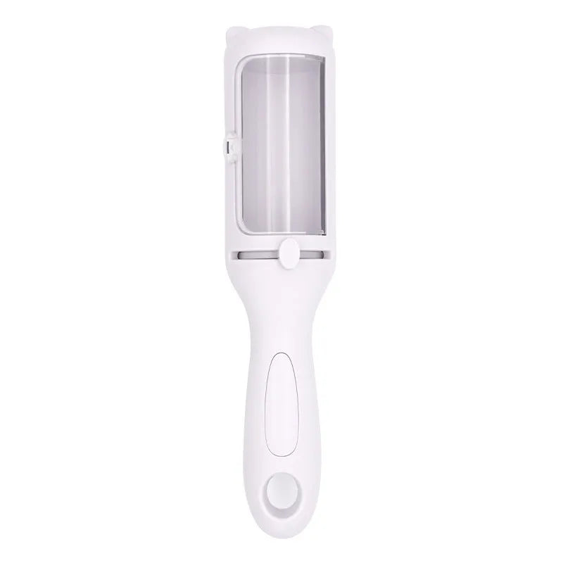 Two-in-one pet comb hair removal brush for dogs with ABS construction in white and green colour options