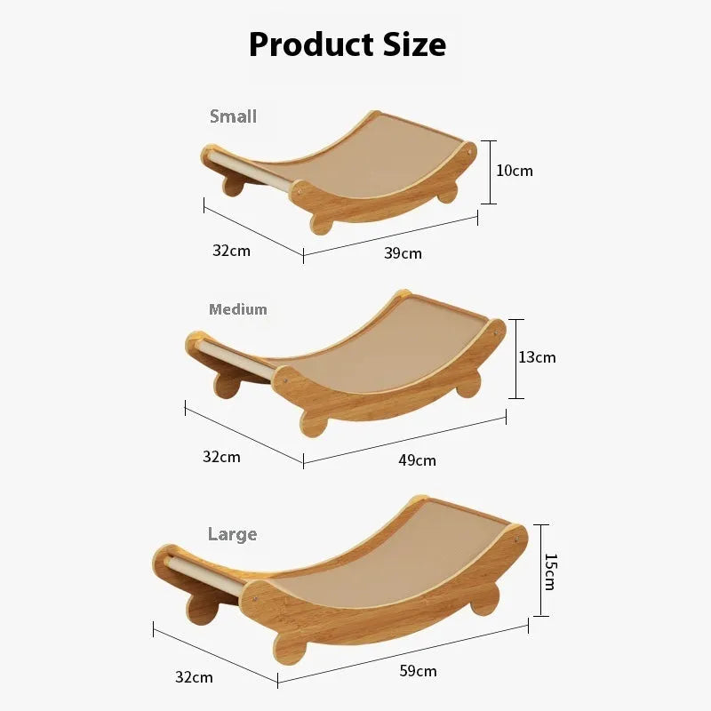 U-shaped sisal cat scratch board lounge chair in pastoral style, showing recliner design