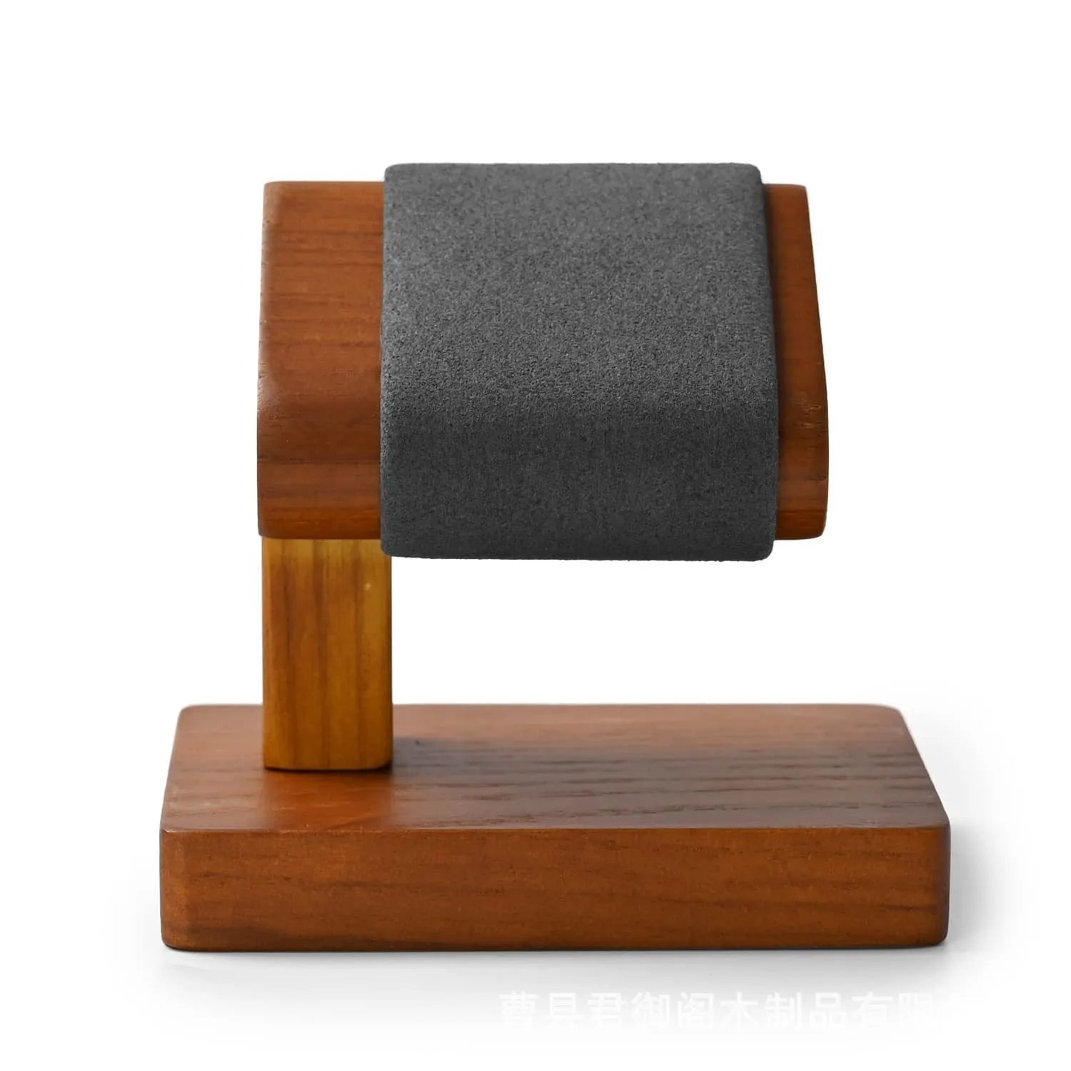 Wooden single table display stand with wood grain finish for desktop decoration