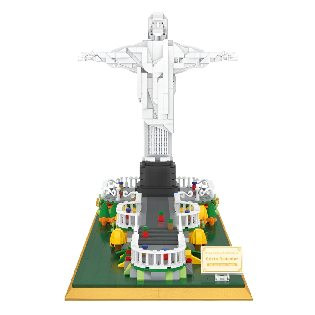 822 Brazil statue building blocks set with 1677 small plastic pieces in colour box
