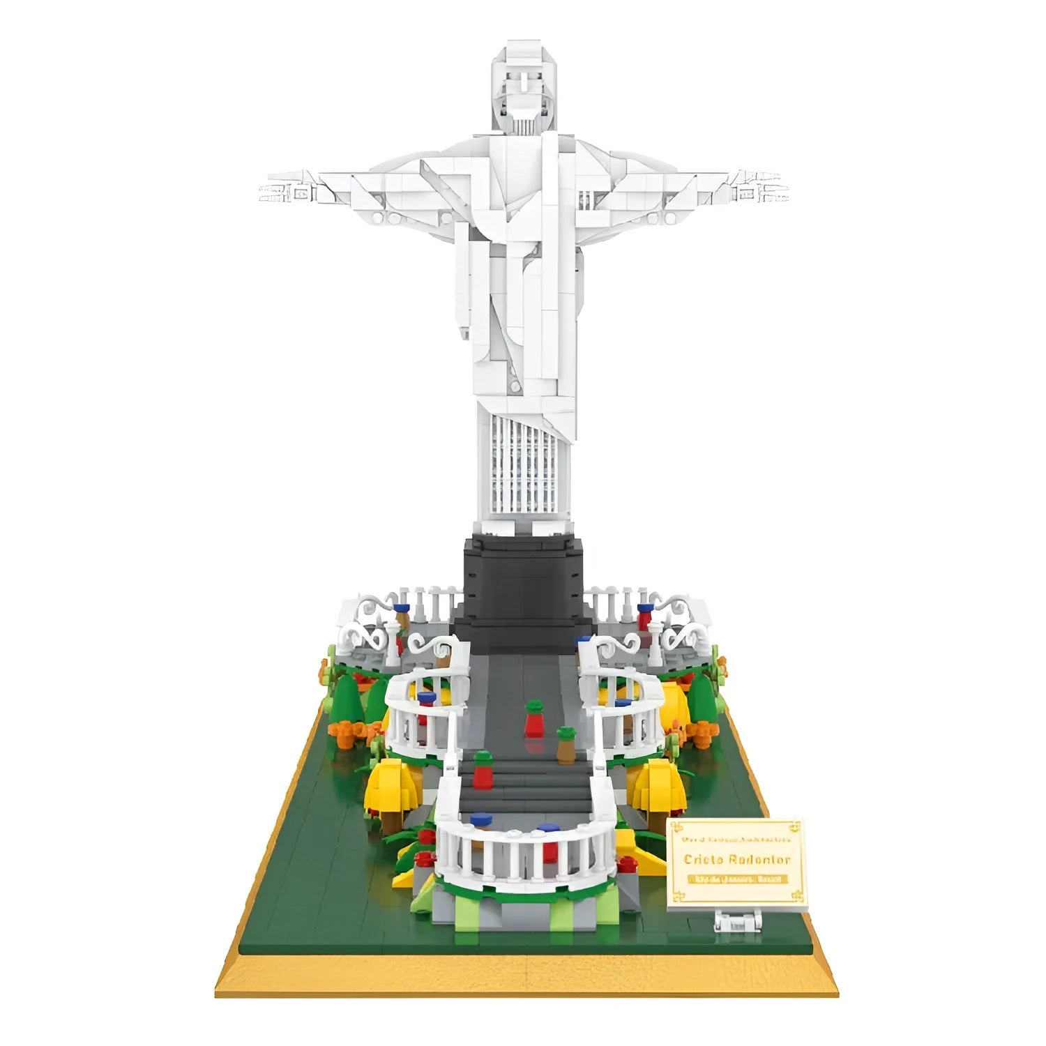 822 Brazil statue building blocks set with 1677 small plastic pieces in colour box