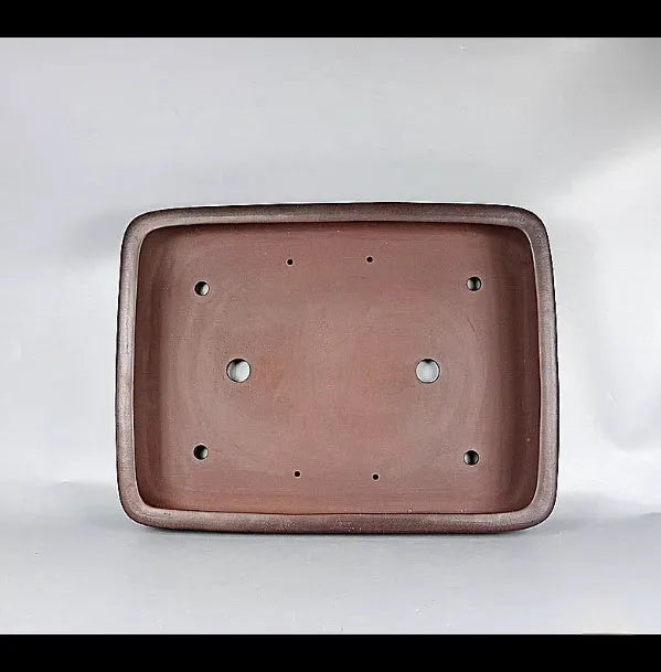 Handmade antique rectangular purple clay flower pot measuring 60 cm long.