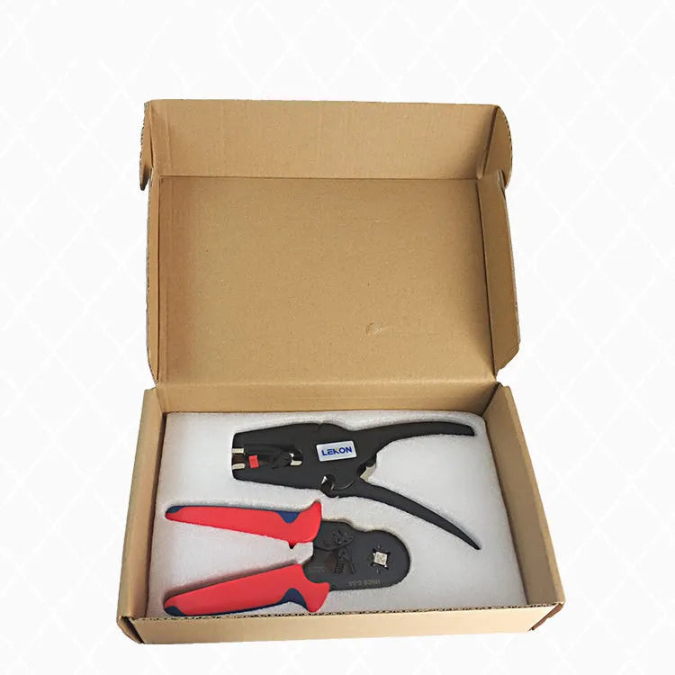 Tubular terminal crimping tool with 0.25-10mm² capacity, tool steel head, 175mm length, on a plain background