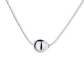 925 sterling silver clavicle chain necklace with small spherical pendant charms in round design