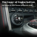 Metal trigger car start button cover in high-strength zinc alloy spray paint finish 40mm outer diameter