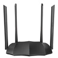 Dual-band wireless router with three gigabit LAN ports and compact design