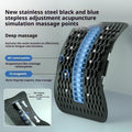 Lumbar Soothing Device with thread rotation adjustment in greyish purple on a plain background
