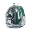 Astronaut-shaped grey cat carrier bag with side opening and medium capacity.