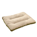 Detachable fleece blanket and cushion dog bed for pets in green colour