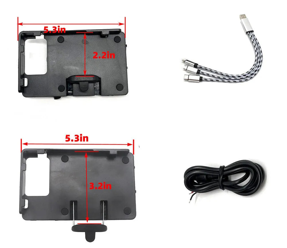 Black ABS plastic motorcycle navigation bracket for BMW R1200GS R1250GS bikes