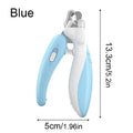 Whale LED pet nail clippers with safety lock in Light Blue for dogs and cats