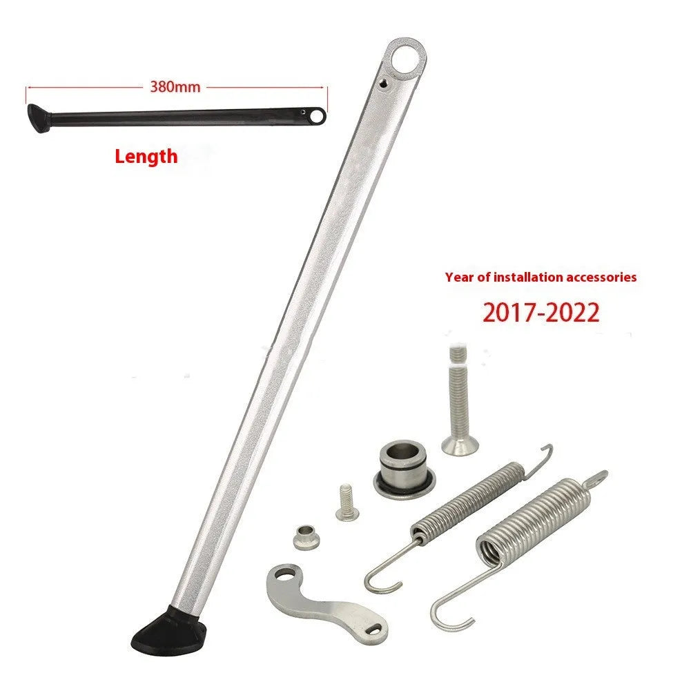 Scrambling motorcycle side stand side support for KTM and HUSQVARNA, 38cm length, black finish